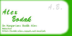 alex bodak business card
